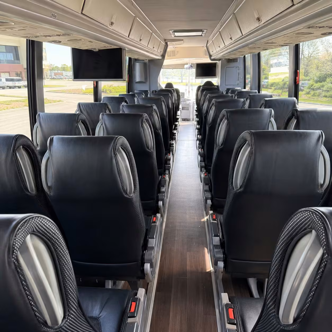 40 56 passenger charter bus inside