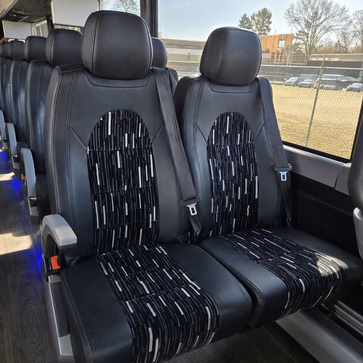 40 56 passenger charter bus interior