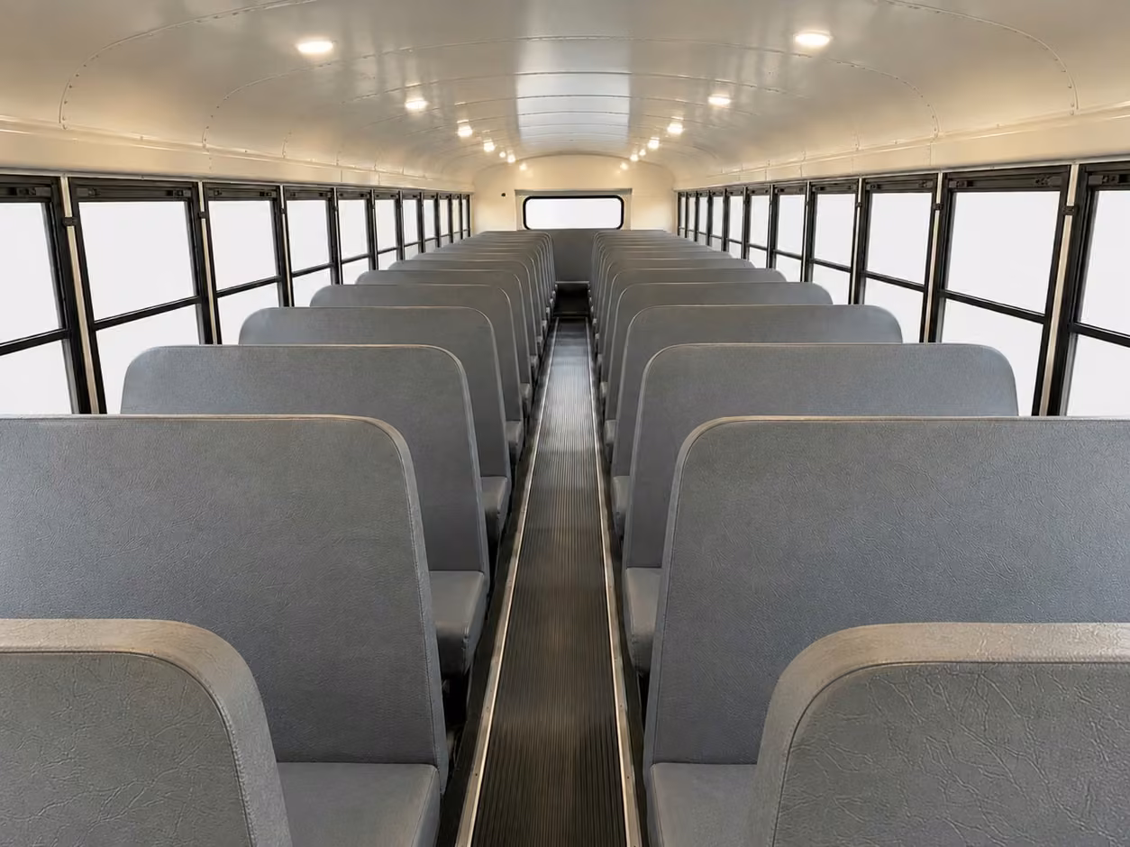 school bus inside