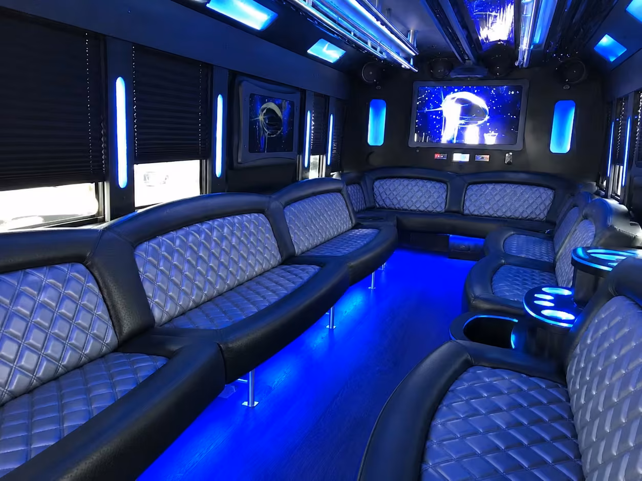 tampa party bus interior